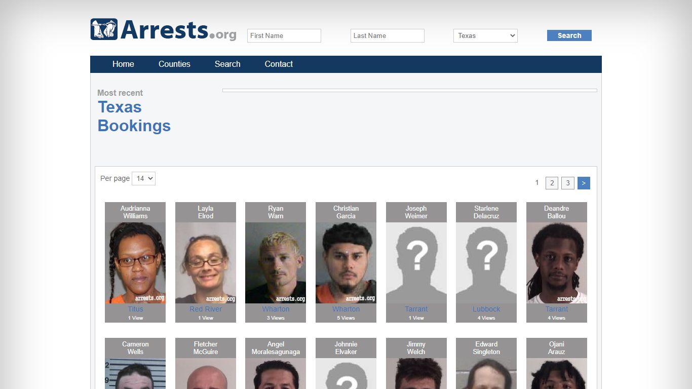 Texas Arrests and Inmate Search